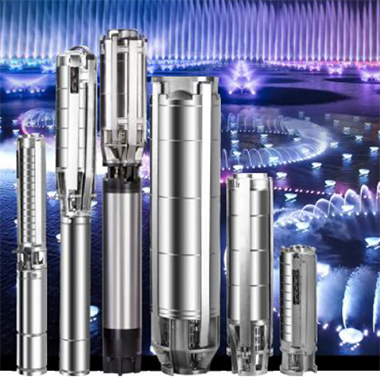 不銹鋼噴泉專用潛水電泵，由潛水泵和噴泉用潛水電機組成。泵與電機通過聯軸器直接相連。適用于景觀音樂噴泉專用。